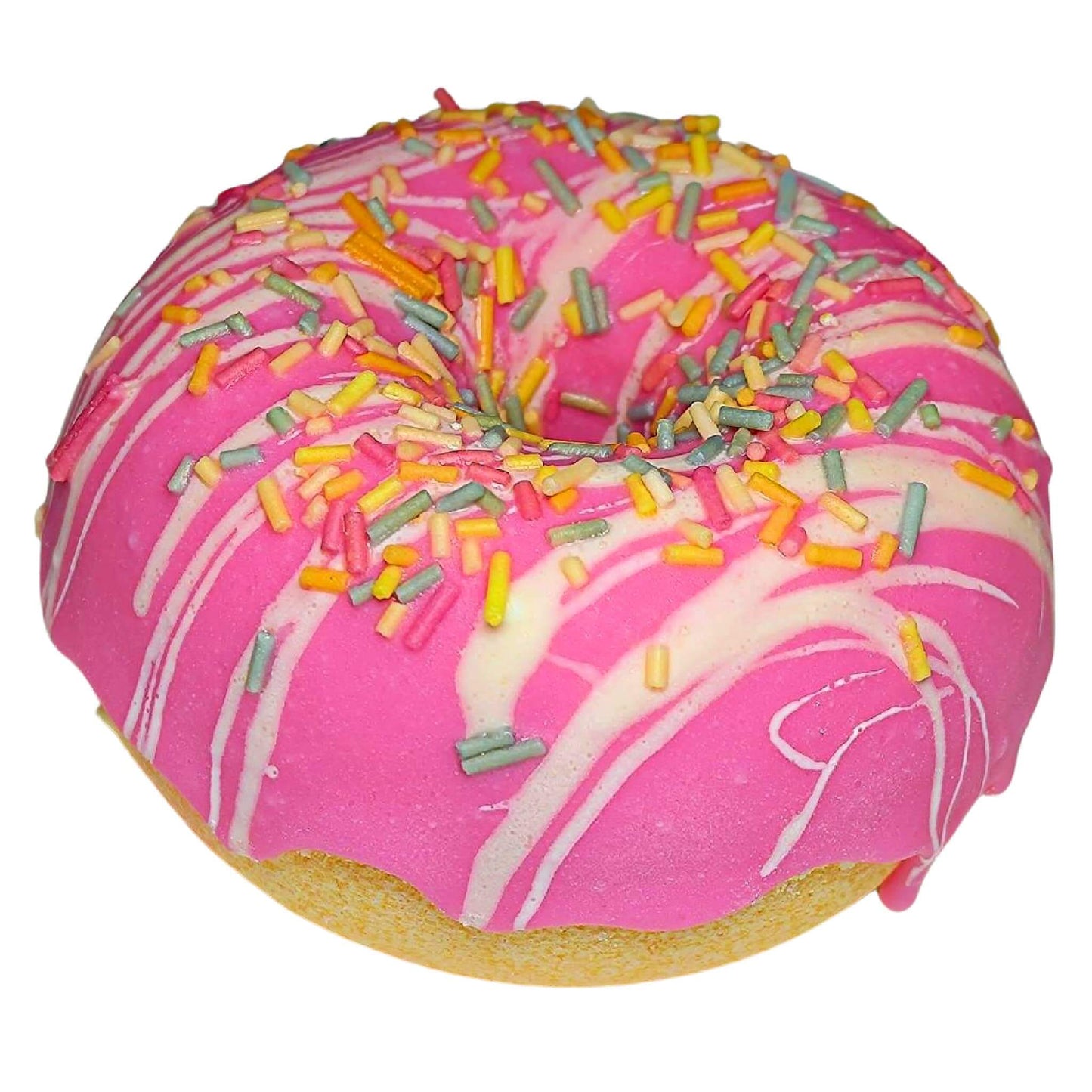 Berry Vanilla Sprinkle Donut Bath Bomb Vegan Handmade Art