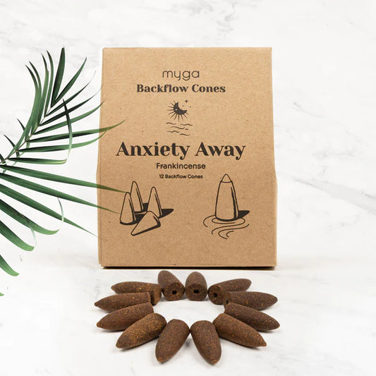 Backflow Incense Cones - Frankincense Anxiety Away