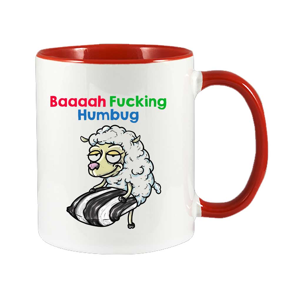 Funny Rude Novelty Christmas Tea & Coffee Mug Bah Humbug